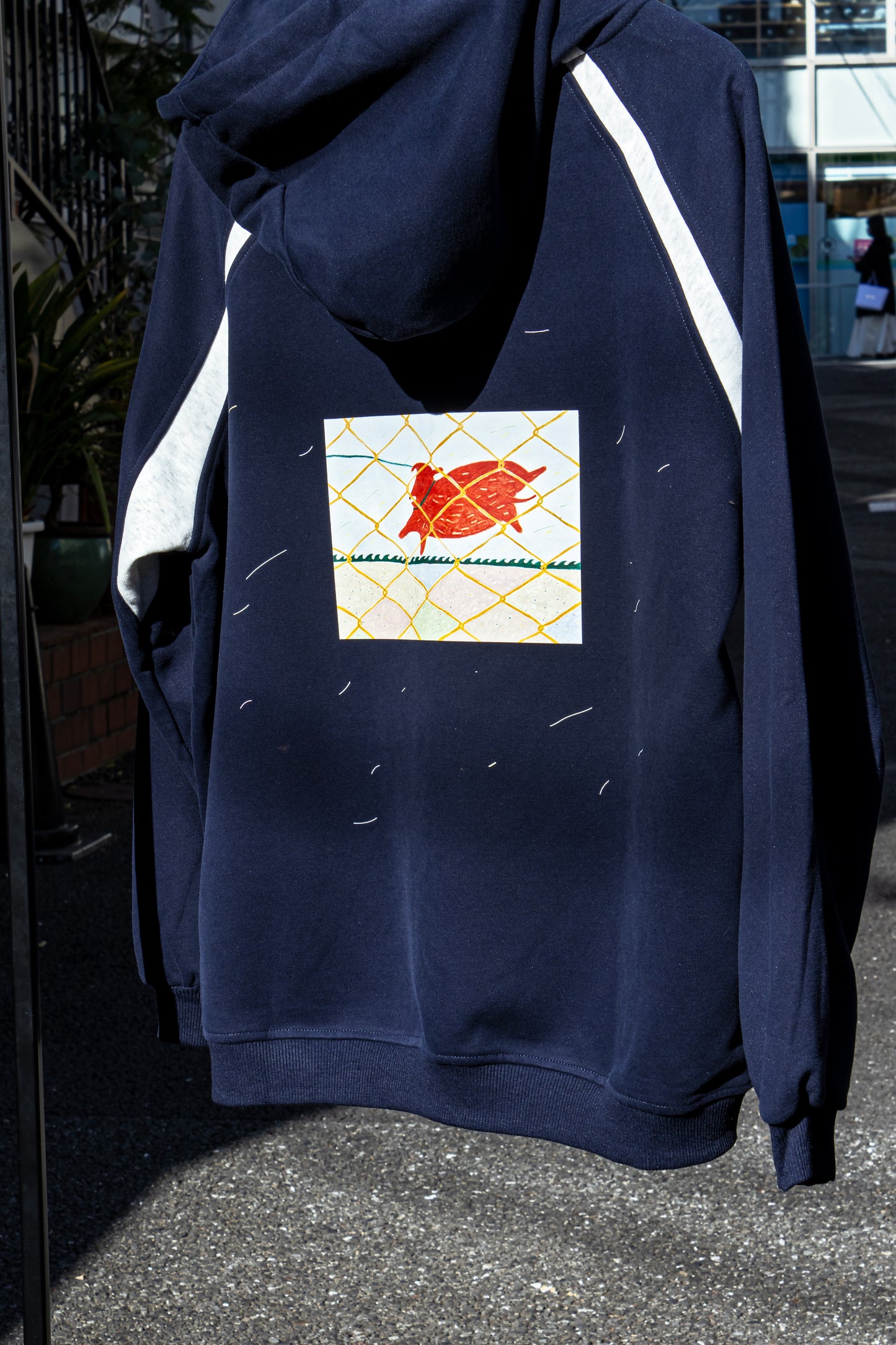 【竹井晴日】Full zip hoodie with embroidery