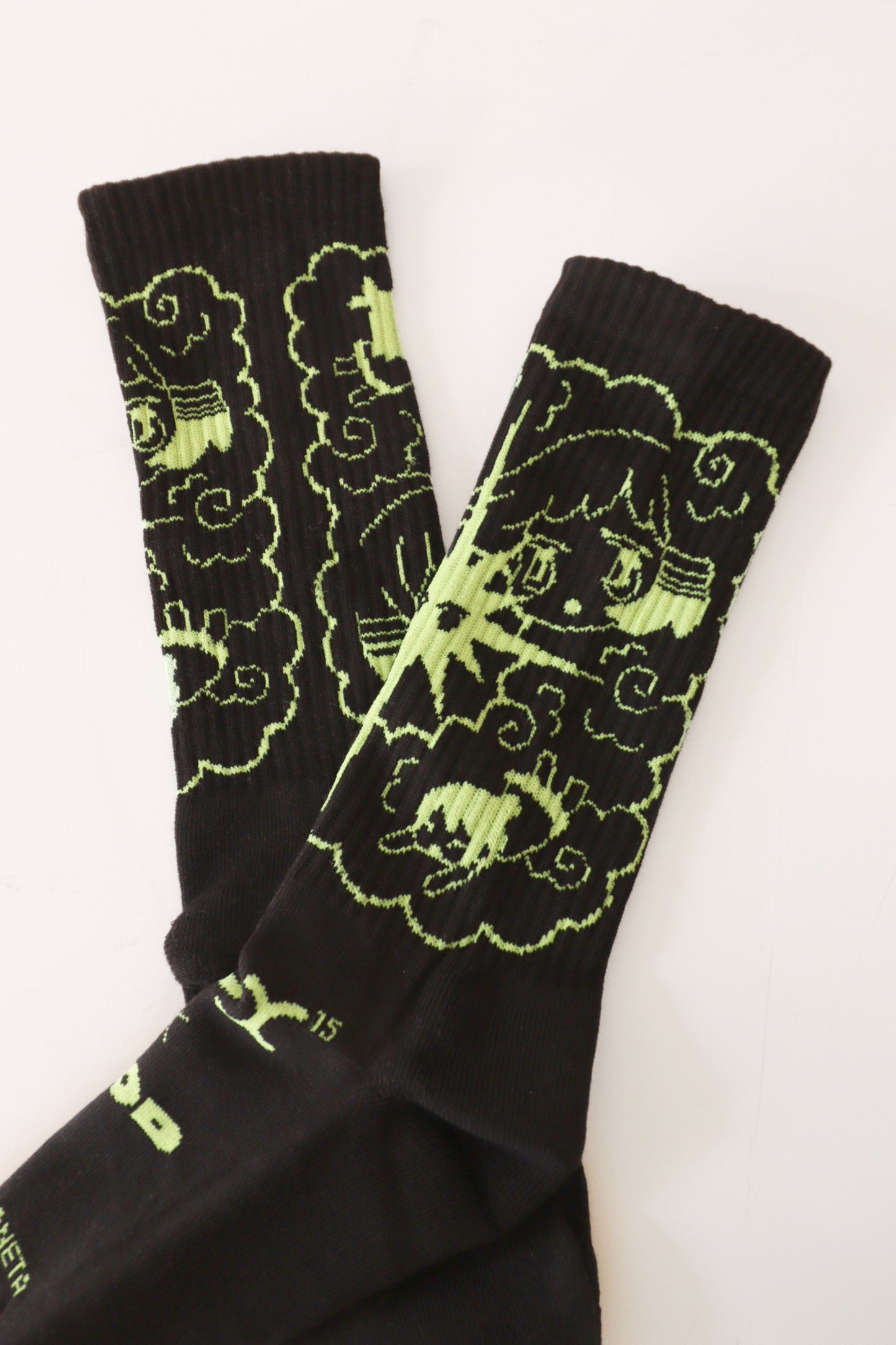 【金田涼子】総柄編みスポーツソックス