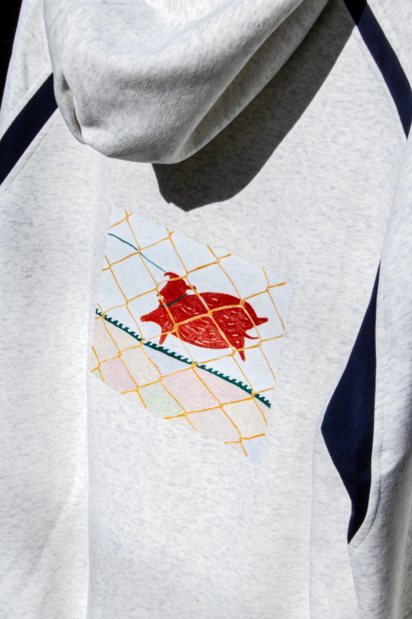 【竹井晴日】Full zip hoodie with embroidery