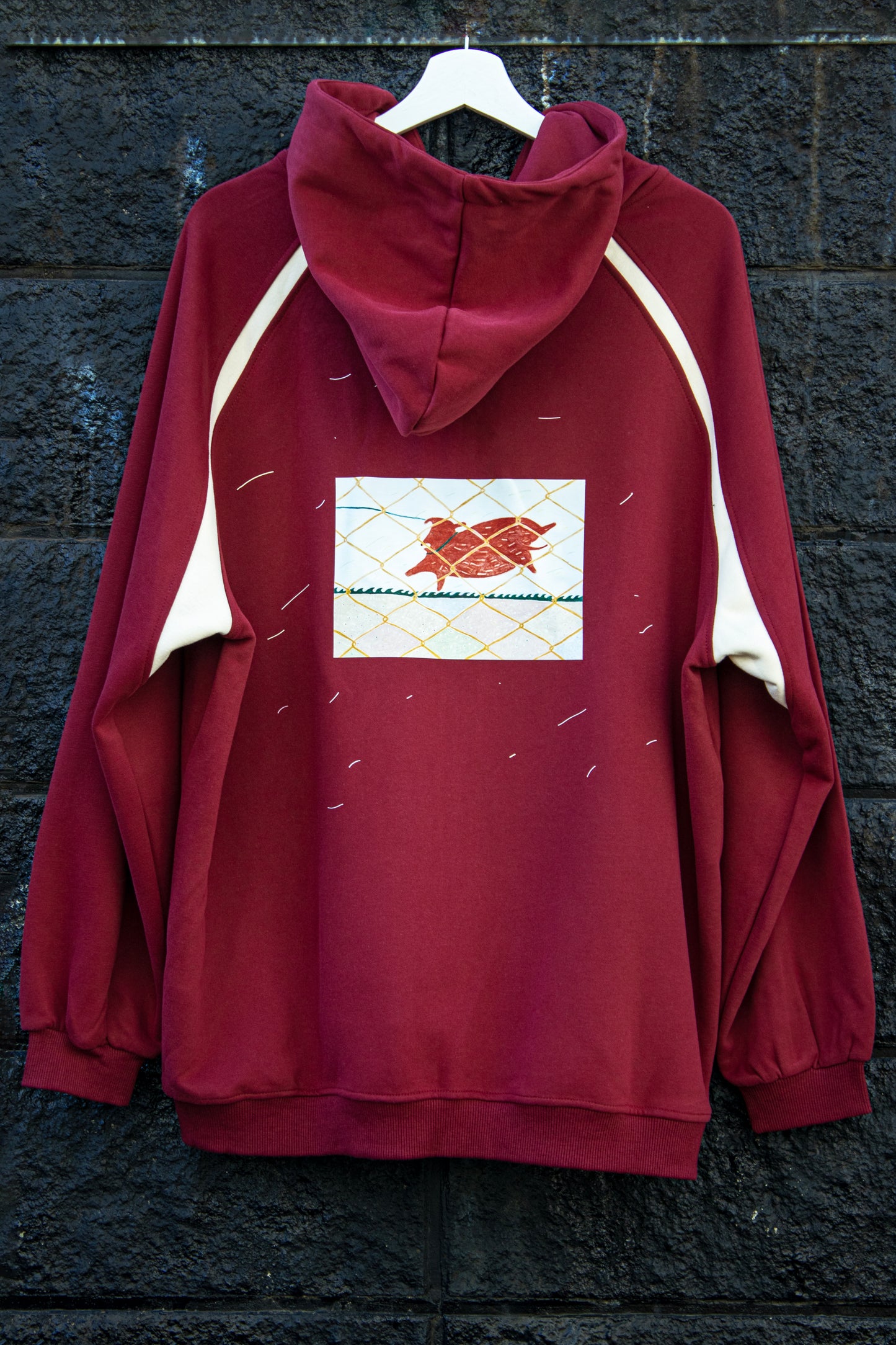 【竹井晴日】Full zip hoodie with embroidery