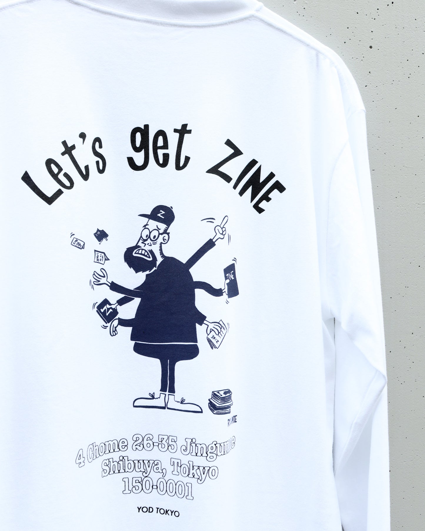 【Ryu Ambe】Long sleeve T-SHIRT　Let's get ZINE