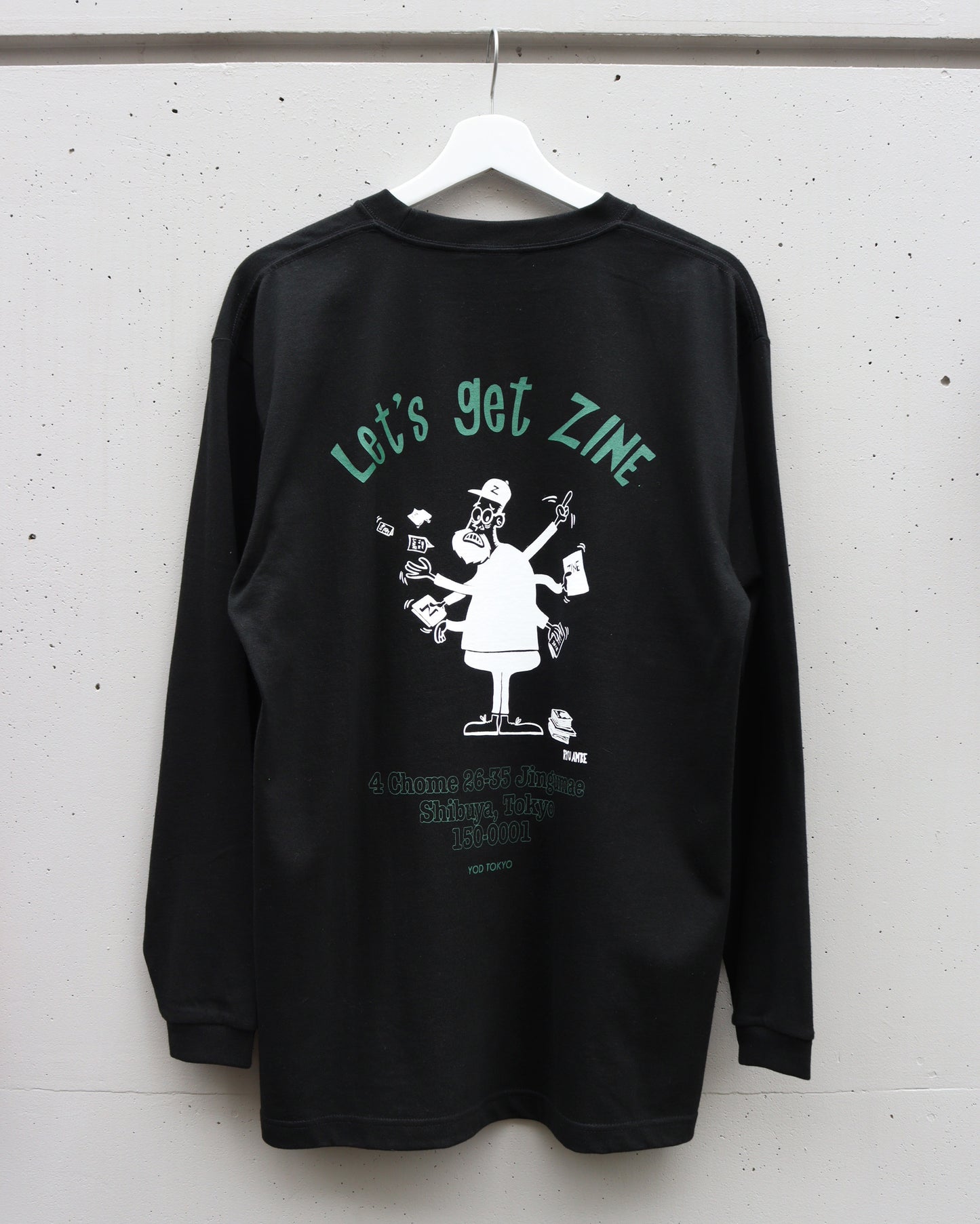 【Ryu Ambe】Long sleeve T-SHIRT　Let's get ZINE