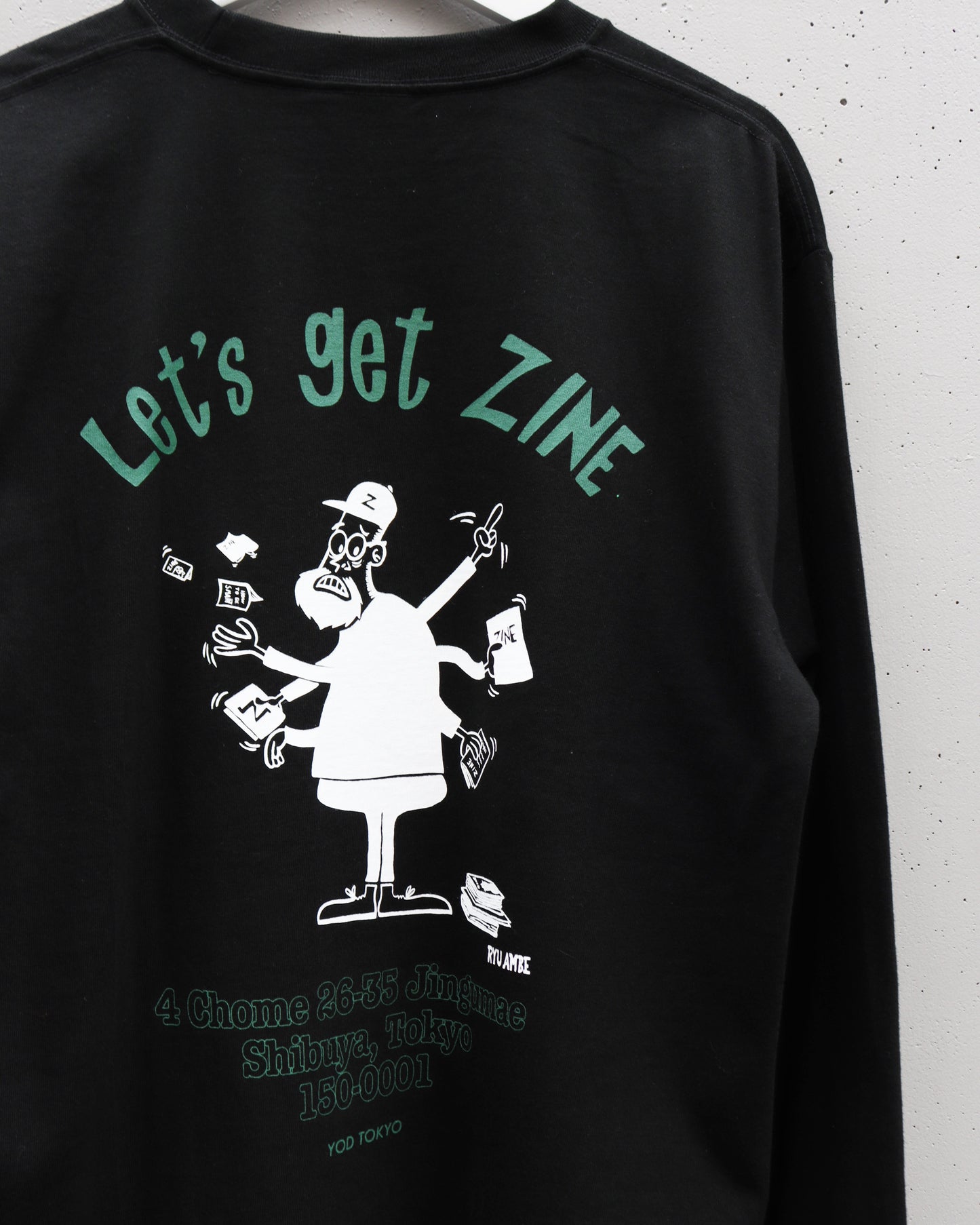 【Ryu Ambe】Long sleeve T-SHIRT　Let's get ZINE