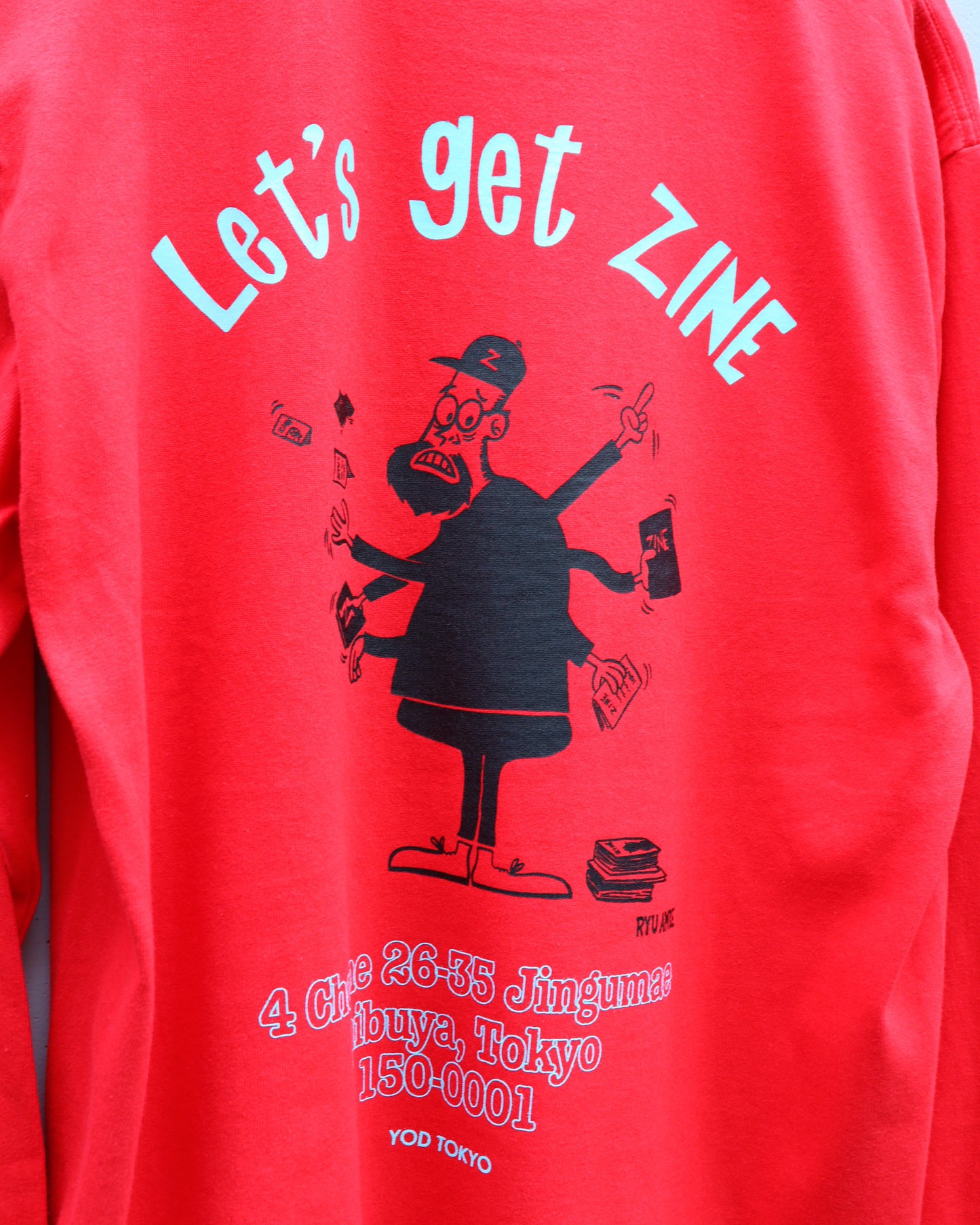 【Ryu Ambe】Long sleeve T-SHIRT　Let's get ZINE