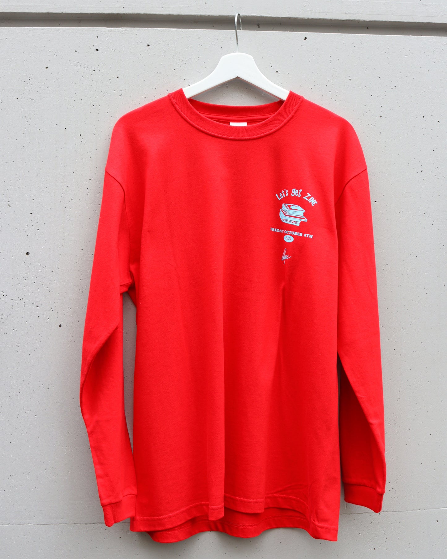 【Ryu Ambe】Long sleeve T-SHIRT　Let's get ZINE