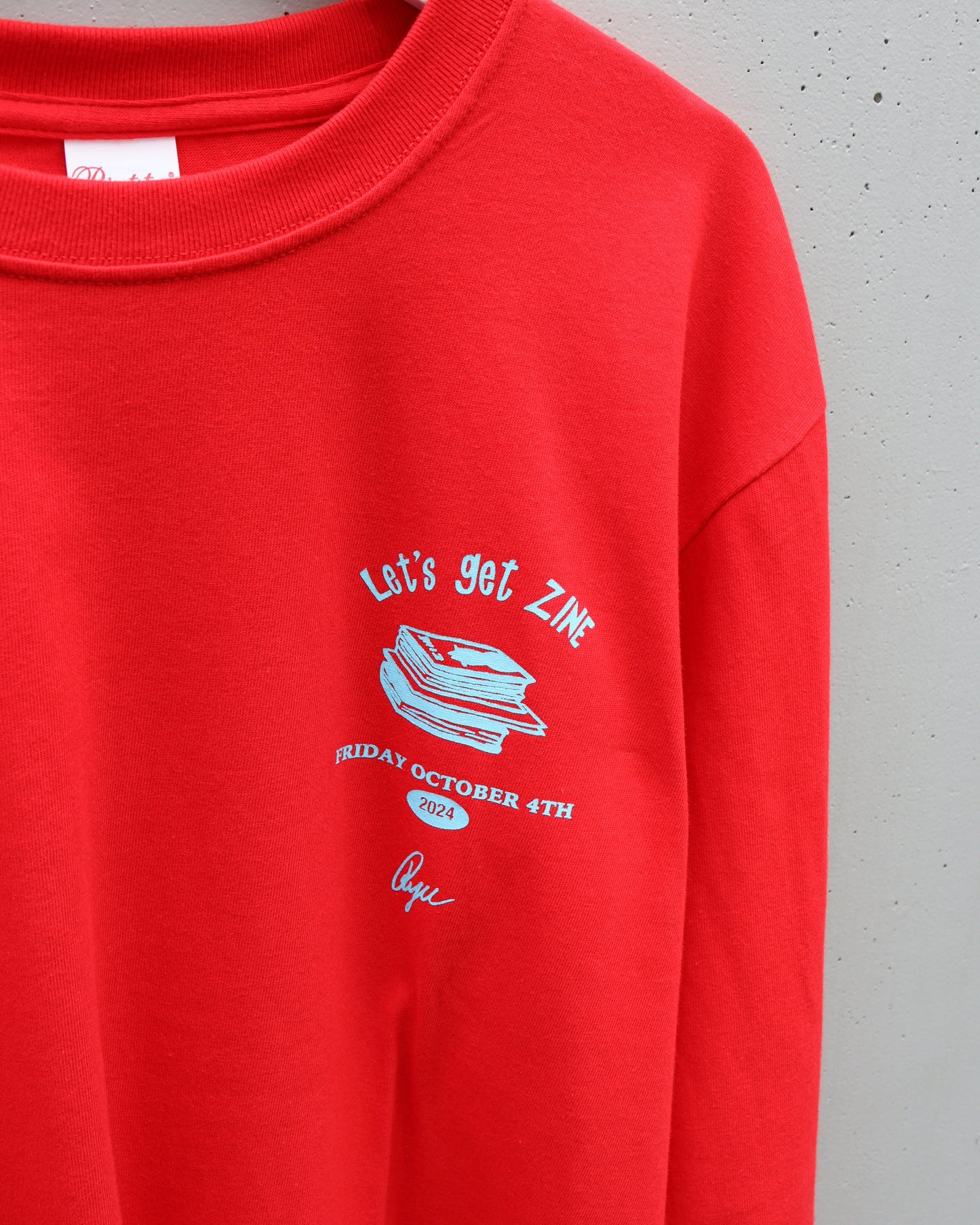 【Ryu Ambe】Long sleeve T-SHIRT　Let's get ZINE