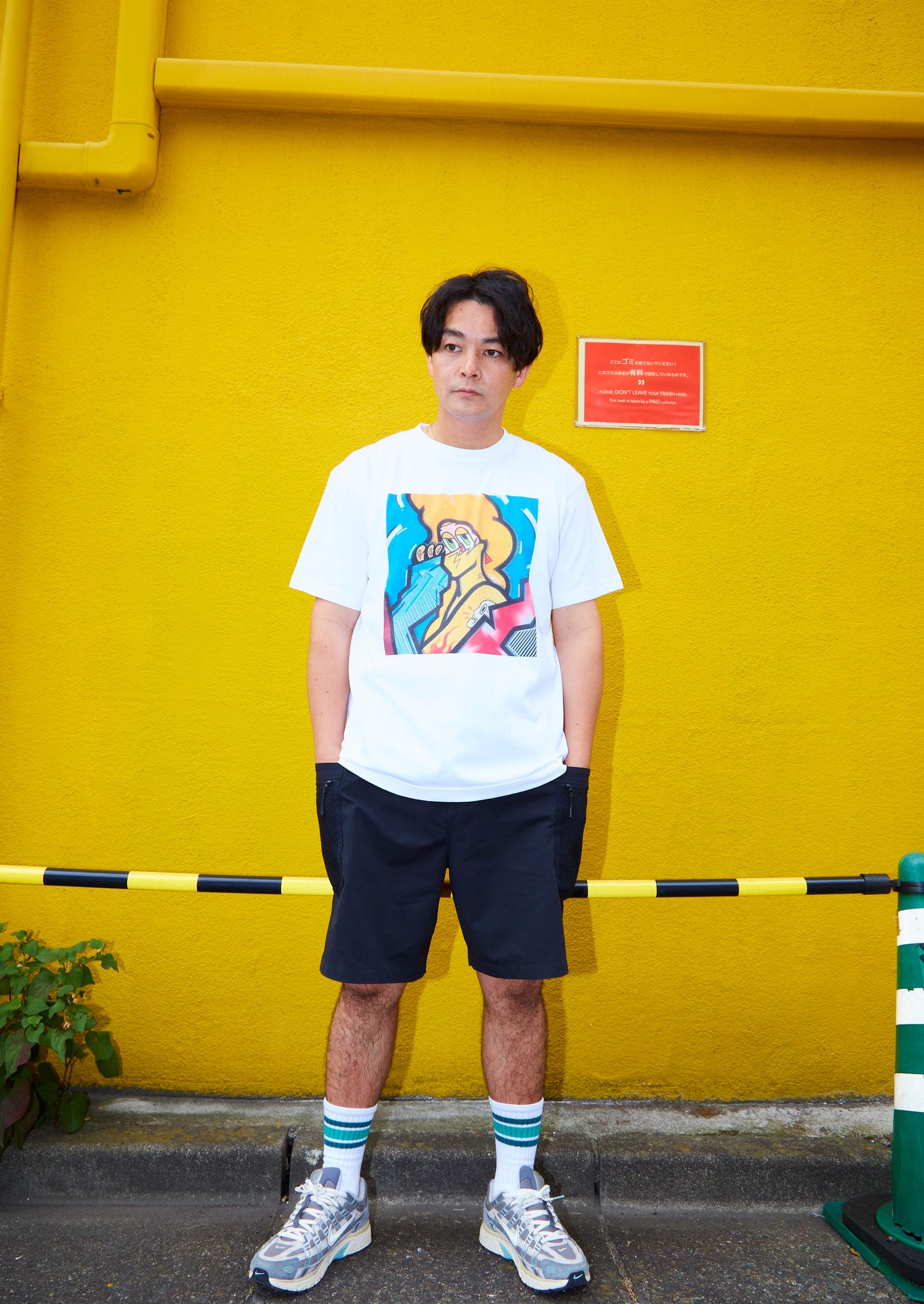 【Toru Nakamura】T-SHIRT　Fake face Blue